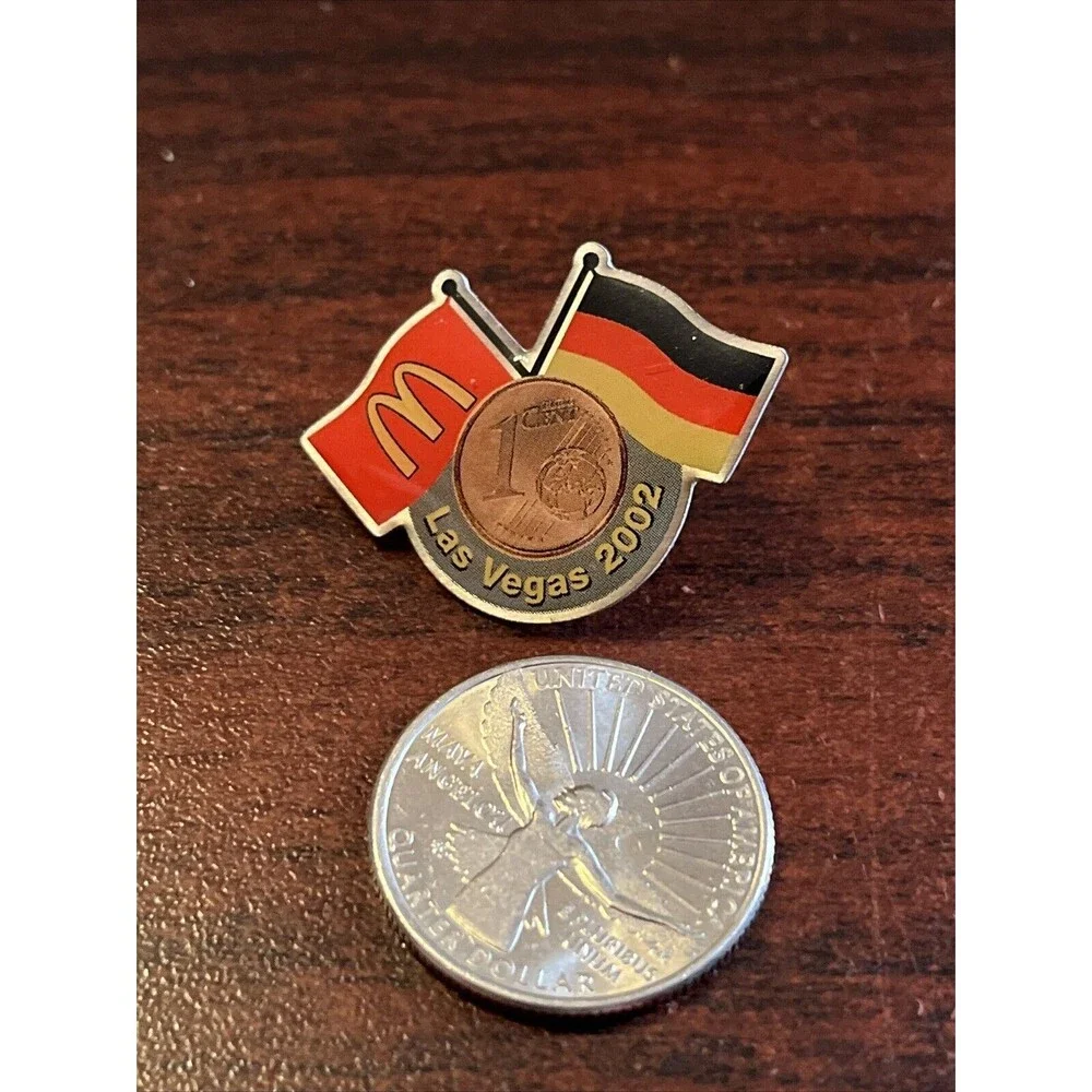 McDonald’s German Flag Las Vegas 2002 Convention Employee Lapel Hat Pin‎